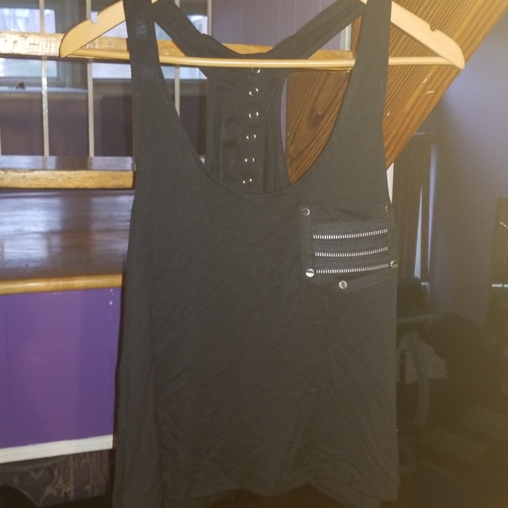 Sweet Love Zipper Detail Sharkbite Tank NEW